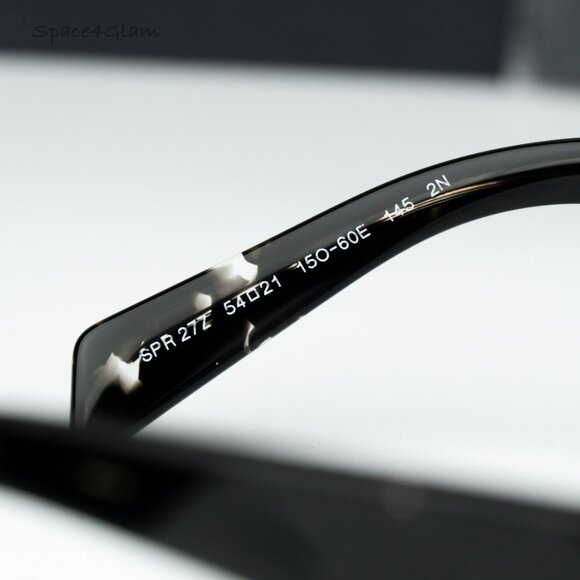 NEW Prada PR27ZS 15O60E Black Tortoise Blue Magenta Square Unisex Sunglasses - Picture 5 of 6